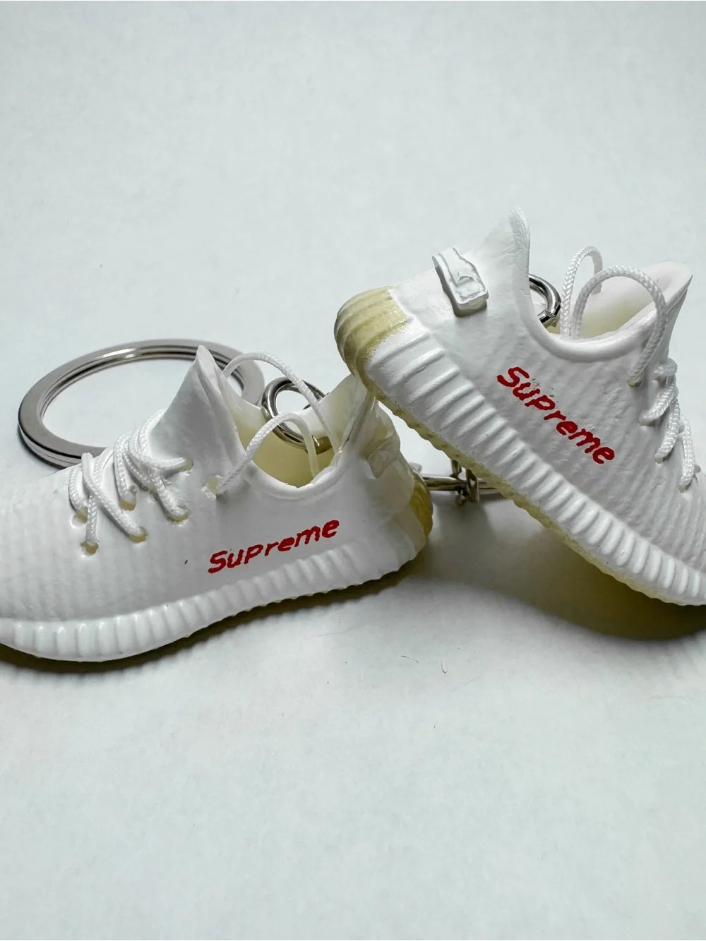 NWT Supreme Yeezy Sneaker Keychain Pair with Box - Mini Shoe Accessory